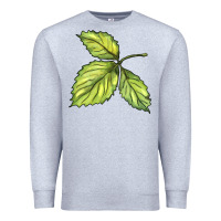 Heather Grey green leaf Premium Sweatshirt - BarkalooDesign