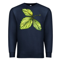 Navy green leaf Premium Sweatshirt - BarkalooDesign