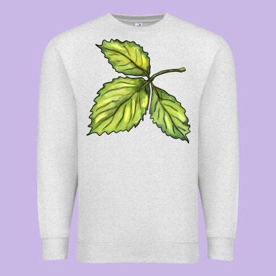 Green Leaf Premium Sweatshirt Designed By Barkaloodesign