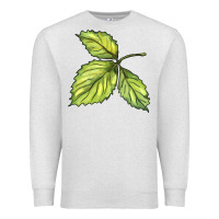 Oatmeal Heather green leaf Premium Sweatshirt - BarkalooDesign