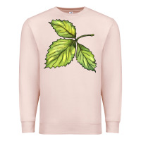 Pale Pink green leaf Premium Sweatshirt - BarkalooDesign