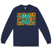 Navy mama whiskey barrel skinny metal can holder Long Sleeve Tee - HRA Design Shop