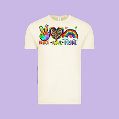 Peace Love Pride Vintage Tee Designed By Zillion Design Studio