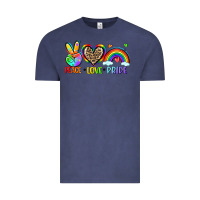 Vintage Denim peace love pride Vintage Tee - Zillion Design Studio