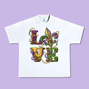 Love Fleur De Lis Urban Heavy Tee Designed By Ranaportraitstore