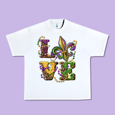 Love Fleur De Lis Urban Heavy Tee Designed By Ranaportraitstore