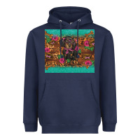 Navy dachshund Heavyweight Hoodie - BarkalooDesign