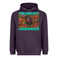 Plum dachshund Heavyweight Hoodie - BarkalooDesign