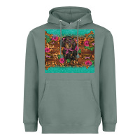 Sage dachshund Heavyweight Hoodie - BarkalooDesign