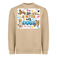 Mushroom life is better with dogs Heavyweight Sweatshirt - MaliasSmallBusiness