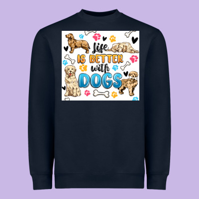 Heavyweight Sweatshirt life is better with dogs