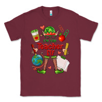 Burgundy im the teacher elf Classic Tee - FaDigitalArtStudio