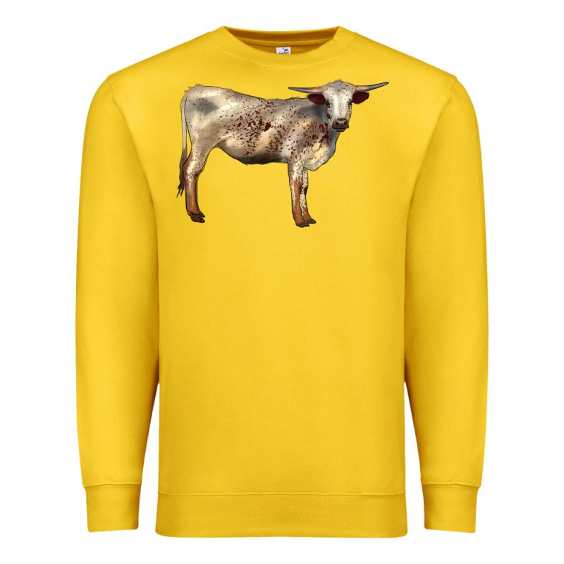 Texas Longhorn Heifer Premium Sweatshirt by LillyAllenDesigns | Teevron