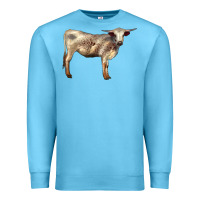 Ocean Blue Texas Longhorn Heifer Premium Sweatshirt - LillyAllenDesigns