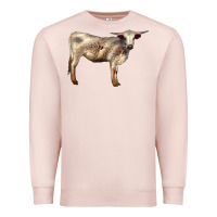 Pale Pink Texas Longhorn Heifer Premium Sweatshirt - LillyAllenDesigns