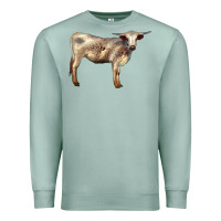 Seafoam Texas Longhorn Heifer Premium Sweatshirt - LillyAllenDesigns