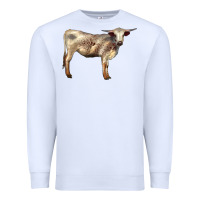 White Texas Longhorn Heifer Premium Sweatshirt - LillyAllenDesigns