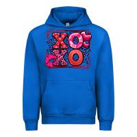 Cobalt Xoxo Valentine's Day leopard frame Urban Hoodie - LillyAllenDesigns
