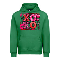 Emerald Xoxo Valentine's Day leopard frame Urban Hoodie - LillyAllenDesigns