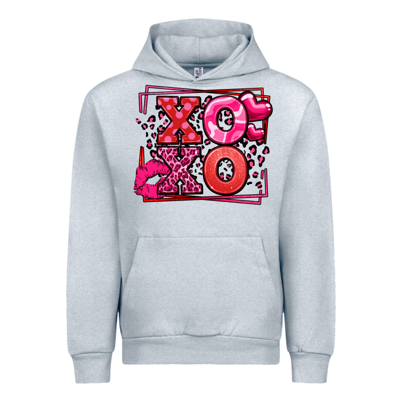 Xoxo Valentine's Day Leopard Frame Urban Hoodie by LillyAllenDesigns | Teevron