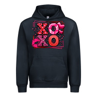 Navy Xoxo Valentine's Day leopard frame Urban Hoodie - LillyAllenDesigns
