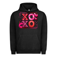 Pigment Black Xoxo Valentine's Day leopard frame Urban Hoodie - LillyAllenDesigns