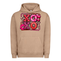 Pigment Burro Xoxo Valentine's Day leopard frame Urban Hoodie - LillyAllenDesigns