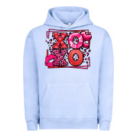 Pigment Grape Ice Xoxo Valentine's Day leopard frame Urban Hoodie - LillyAllenDesigns