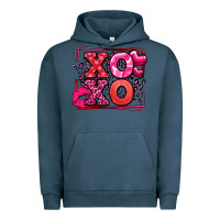 Pigment Midnight Navy Xoxo Valentine's Day leopard frame Urban Hoodie - LillyAllenDesigns