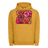 Pigment Peanut Butter Xoxo Valentine's Day leopard frame Urban Hoodie - LillyAllenDesigns