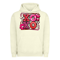 Pigment Pistachio Xoxo Valentine's Day leopard frame Urban Hoodie - LillyAllenDesigns
