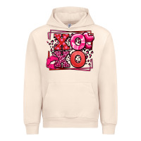 Sandshell Xoxo Valentine's Day leopard frame Urban Hoodie - LillyAllenDesigns
