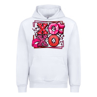 White Xoxo Valentine's Day leopard frame Urban Hoodie - LillyAllenDesigns
