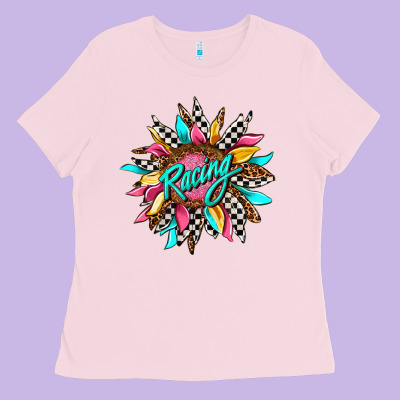 Racing Sunflower Ladies Tee Designed By Adodesignshop