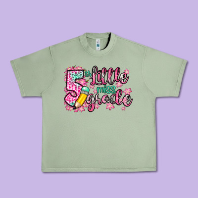 Little Miss 5th Grade Urban Heavy Tee Designed By Zillion Design Studio