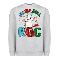 Heather Grey jingle bell roc Heavyweight Sweatshirt - MaliasSmallBusiness