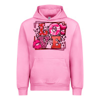Fuchsia Pink Love Valentine's Day leopard frame Urban Hoodie - LillyAllenDesigns