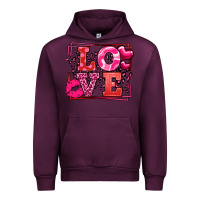 Mauve Wine Love Valentine's Day leopard frame Urban Hoodie - LillyAllenDesigns