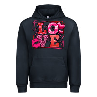 Navy Love Valentine's Day leopard frame Urban Hoodie - LillyAllenDesigns
