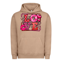 Pigment Burro Love Valentine's Day leopard frame Urban Hoodie - LillyAllenDesigns