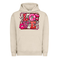 Pigment French Oak Love Valentine's Day leopard frame Urban Hoodie - LillyAllenDesigns