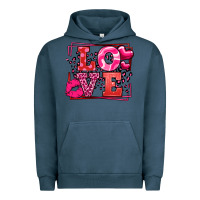 Pigment Midnight Navy Love Valentine's Day leopard frame Urban Hoodie - LillyAllenDesigns