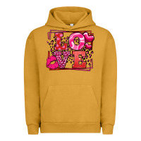 Love Valentine's Day Leopard Frame Urban Hoodie | Teevron