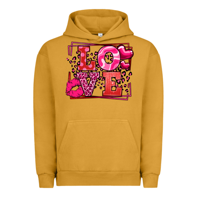 Love Valentine's Day Leopard Frame Urban Hoodie by LillyAllenDesigns | Teevron