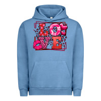 Pigment Pebble Blue Love Valentine's Day leopard frame Urban Hoodie - LillyAllenDesigns