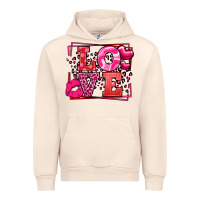 Sandshell Love Valentine's Day leopard frame Urban Hoodie - LillyAllenDesigns
