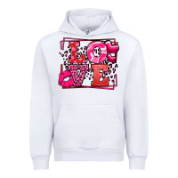 White Love Valentine's Day leopard frame Urban Hoodie - LillyAllenDesigns