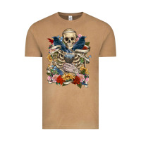 Vintage Camel Flower Boho Skull Skeleton Vintage Tee - RanaPortraitStore