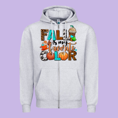 Fall Is My Favorite Color Zipper Hoodie Designed By Adodesignshop