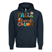 Navy fall is my favorite color Zipper Hoodie - AdoDesignShop